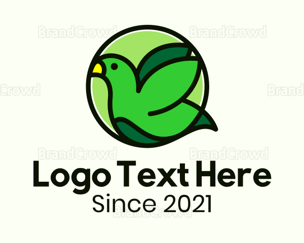 Green Nature Sparrow Logo