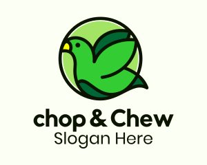 Green Nature Sparrow Logo