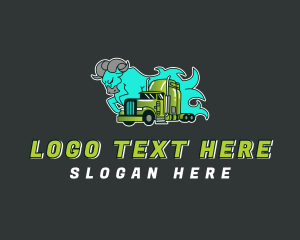 Trailer - Tough Bull Trucking logo design