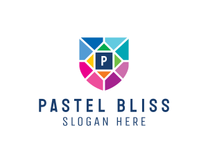 Stained Glass Shield  logo design