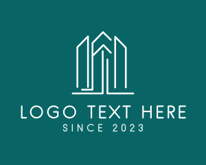 White - Simple Tower Outline logo design