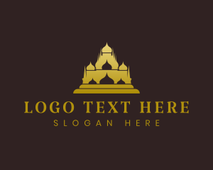 Indian - Arabian Kingdom Temple logo design