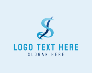 Letter S - Abstract Fluid Tech logo design