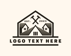 Residential - Roofing Hammer Realty logo design