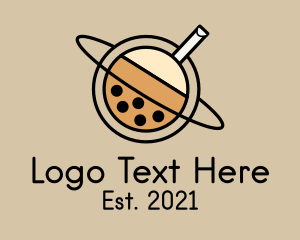 Outer Space - Milk Tea Planet logo design