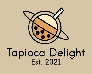 Tapioca - Milk Tea Planet logo design