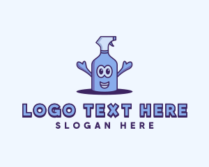 Cleaning Supply - Sanitation Cleaning Spray logo design