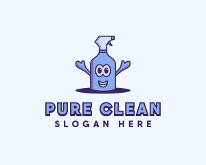 Sanitation Cleaning Spray logo design