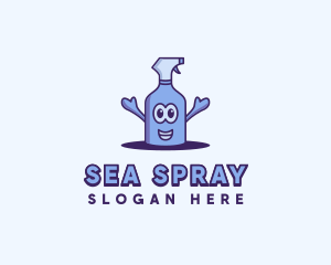 Sanitation Cleaning Spray logo design