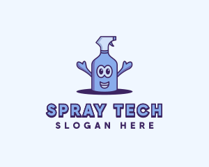 Sanitation Cleaning Spray logo design