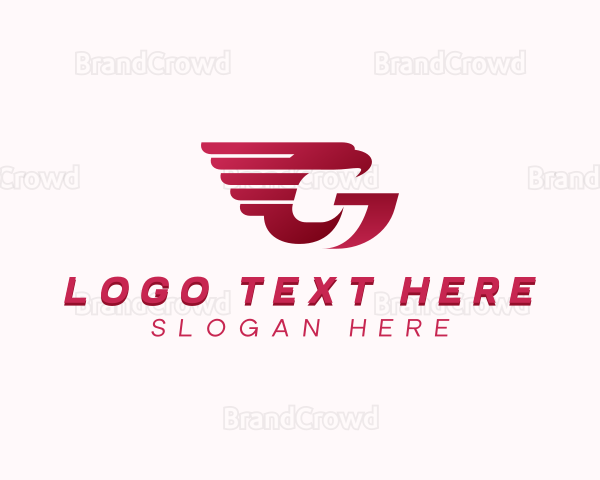 Aviation Eagle Letter G Logo
