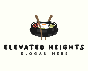 Bibimbap Korean Food Logo