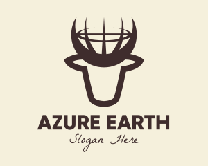 Brown Bull Globe logo design