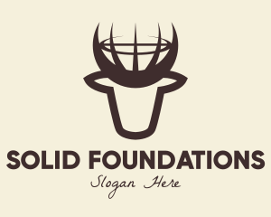 Cattle - Brown Bull Globe logo design