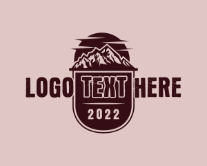 Camp - Mountain Trek Getaway logo design