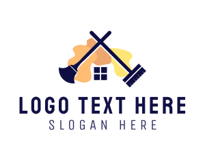 Broom - Sanitary Cleaning House logo design
