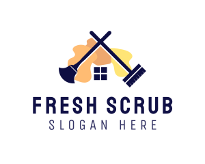 Scrub - Sanitary Cleaning House logo design