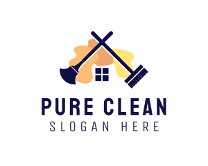 Sanitary Cleaning House logo design