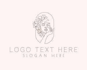 Vlogger - Beauty Flower Face logo design