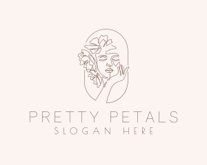 Beauty Flower Face logo design