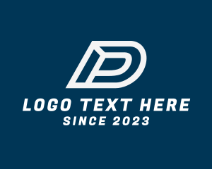 Dj - Modern Business Letter D Outline logo design