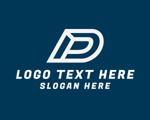 Modern Business Letter D Outline Logo