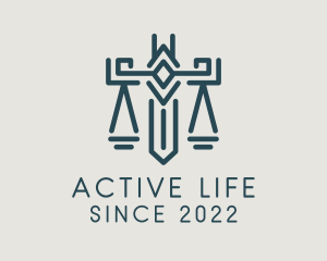 Legal Advice - Justice Scale Sword logo design