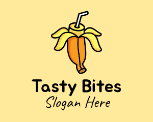 Menu - Cute Banana Smoothie logo design