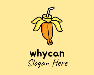 Food Stand - Cute Banana Smoothie logo design