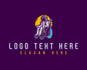 Management - Astronaut Space Wheelchair logo design