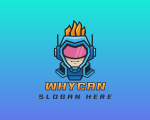 Cyborg Robot Gamer Logo