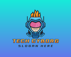 Cyborg - Cyborg Robot Gamer logo design