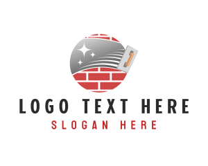 Home Builder - Masonry Trowel Plaster logo design