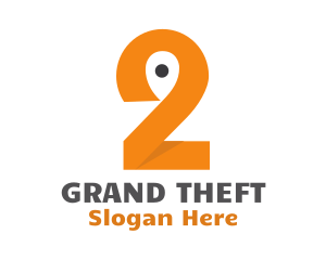 Orange Pin Number 2 Logo