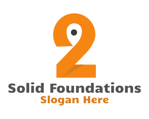 Orange Pin Number 2 Logo