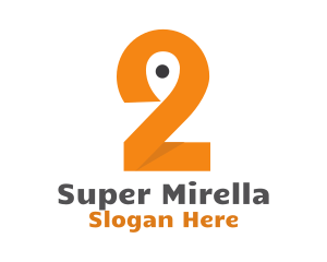 Orange Pin Number 2 Logo