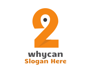 Orange Pin Number 2 Logo