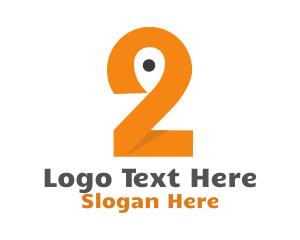 Orange Pin Number 2 Logo