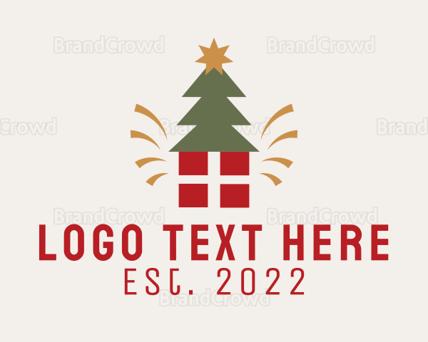 Christmas Tree Present Logo