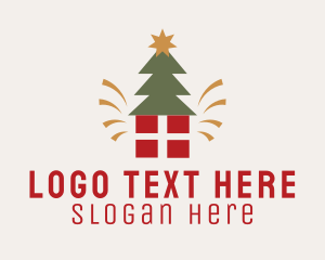 Christmas Tree Present Logo