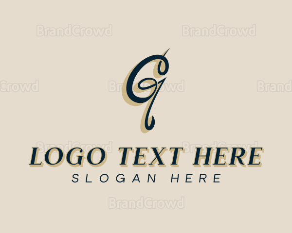 Premium Calligraphy Letter G Logo