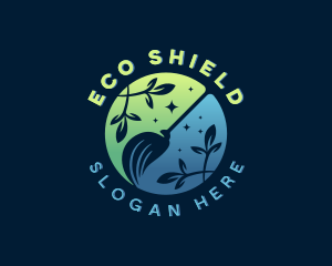 Eco Broom Cleaning  logo design