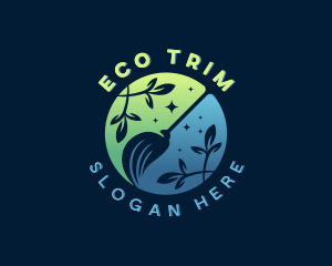 Eco Broom Cleaning  logo design