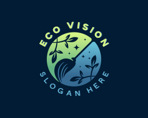 Eco Broom Cleaning  logo design