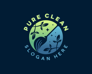 Eco Broom Cleaning  logo design