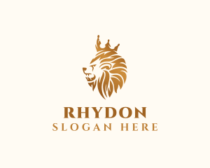 King - Wild Royal Lion Crown logo design