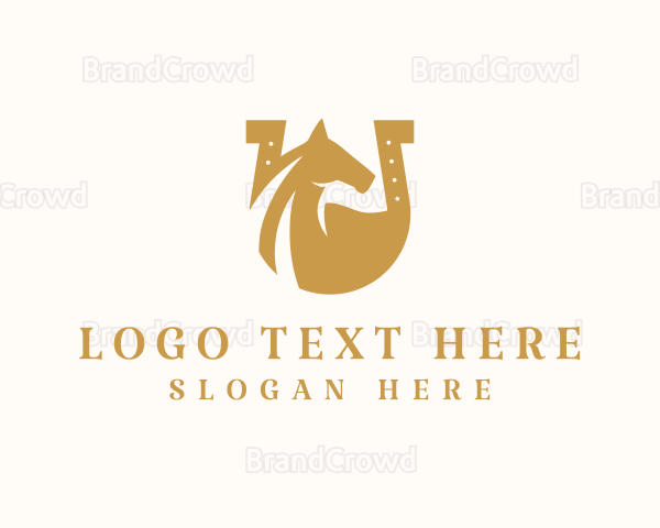 Horse Luxury Horseshoe Logo