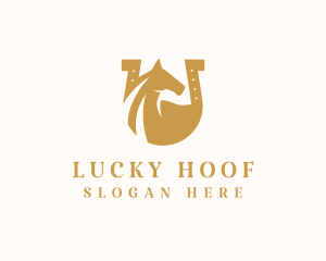 Horseshoe - Horse Luxury Horseshoe logo design