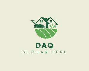 Landscaping Lawn Mower Logo