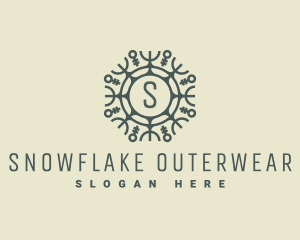 Snowflake Tribal Snowflake logo design